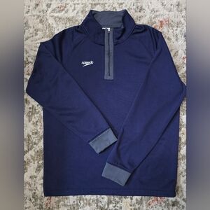 Speedo Dark Blue Half-Zip Pullover Size Medium Men-Very Good Condition
